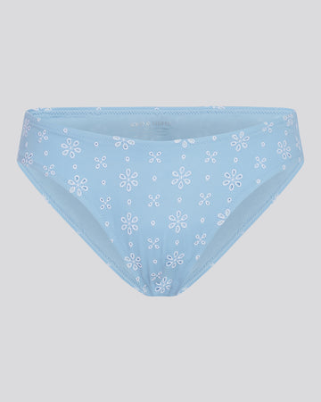 The Daphne Eyelet Bikini Bottom - Solid & Striped