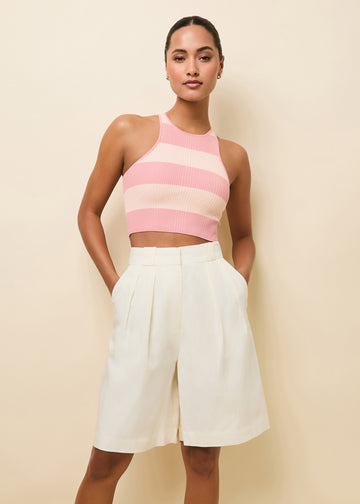 Lalleen Linen Short Brule - Solid & Striped