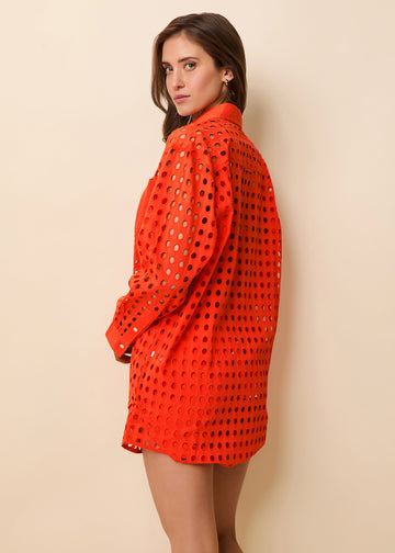 Oxford Tunic Classic Eyelet Lava - Solid & Striped