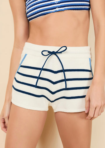 Louisa Short Maritime Navy Breton Stripe - Solid & Striped