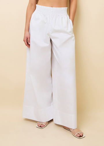 Twyla Pant Optic White - Solid & Striped