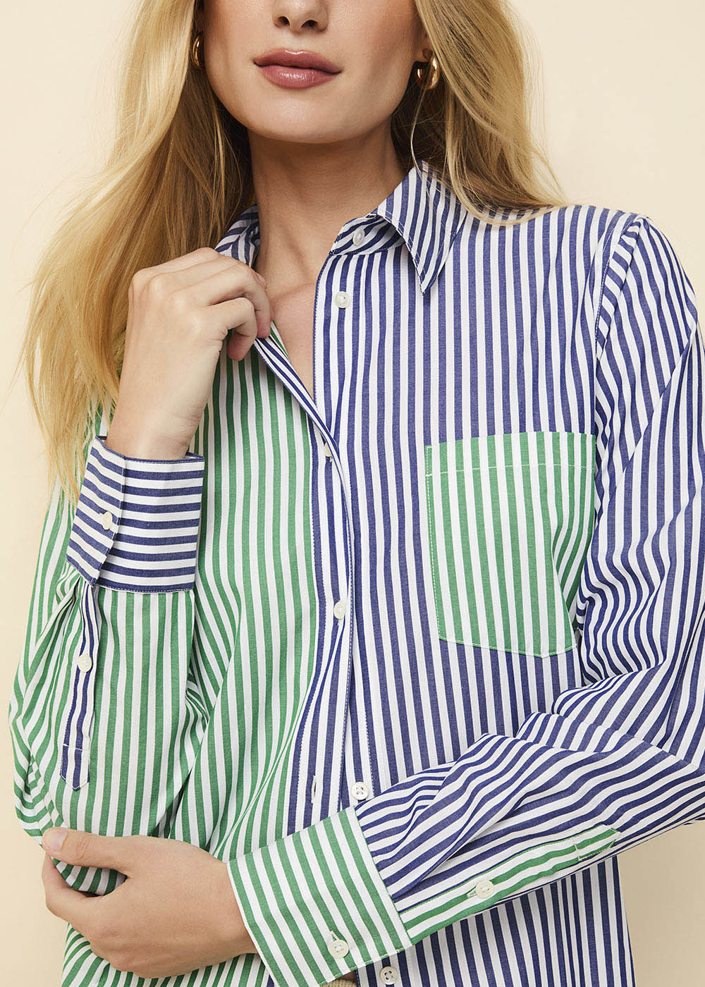 Oxford Tunic Colorblock Stripe - Solid & Striped