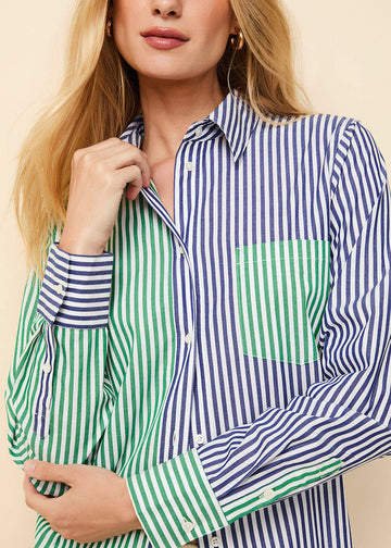 Oxford Tunic Colorblock Stripe - Solid & Striped