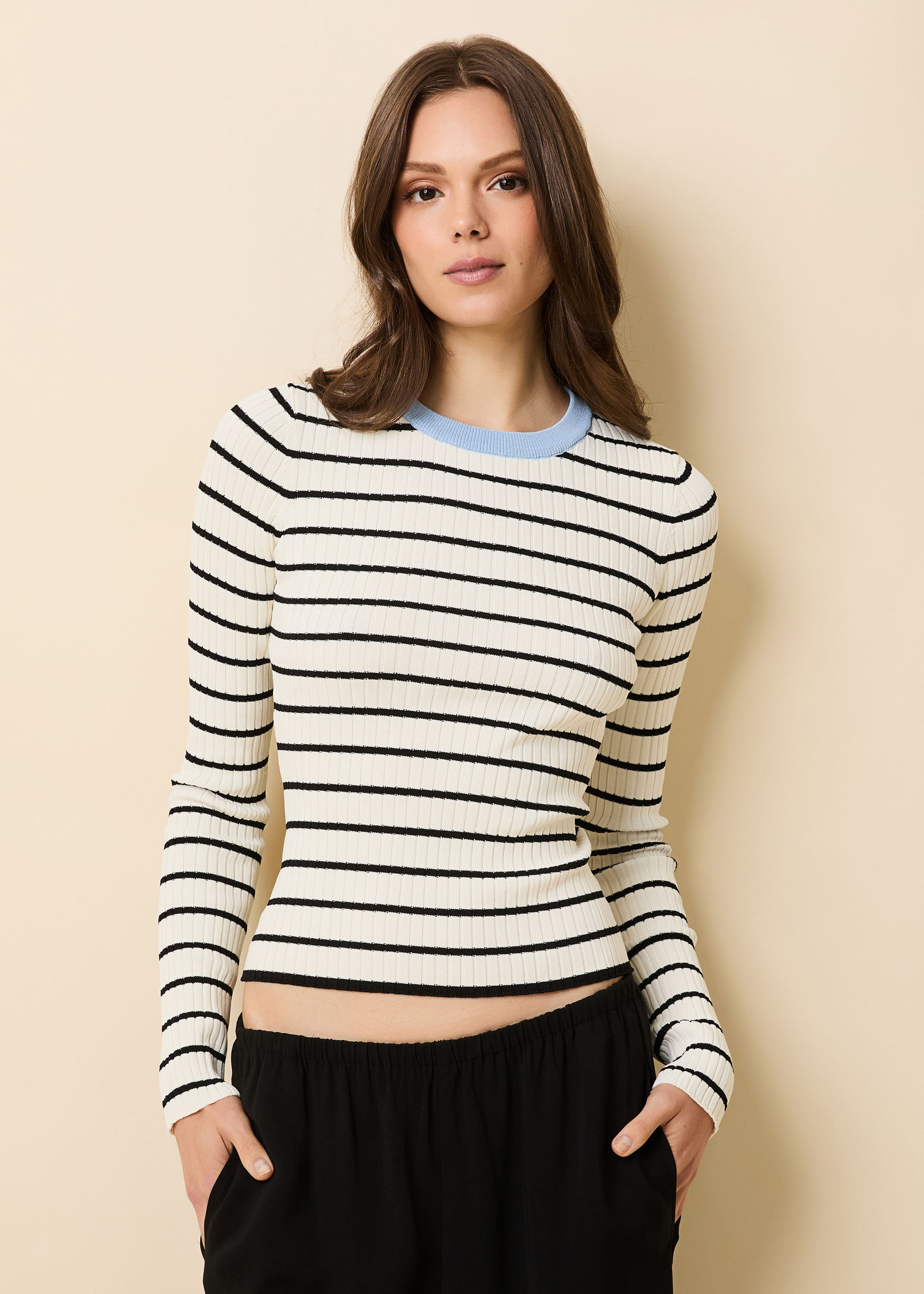 Dora Top Brule / Open Water - Solid & Striped