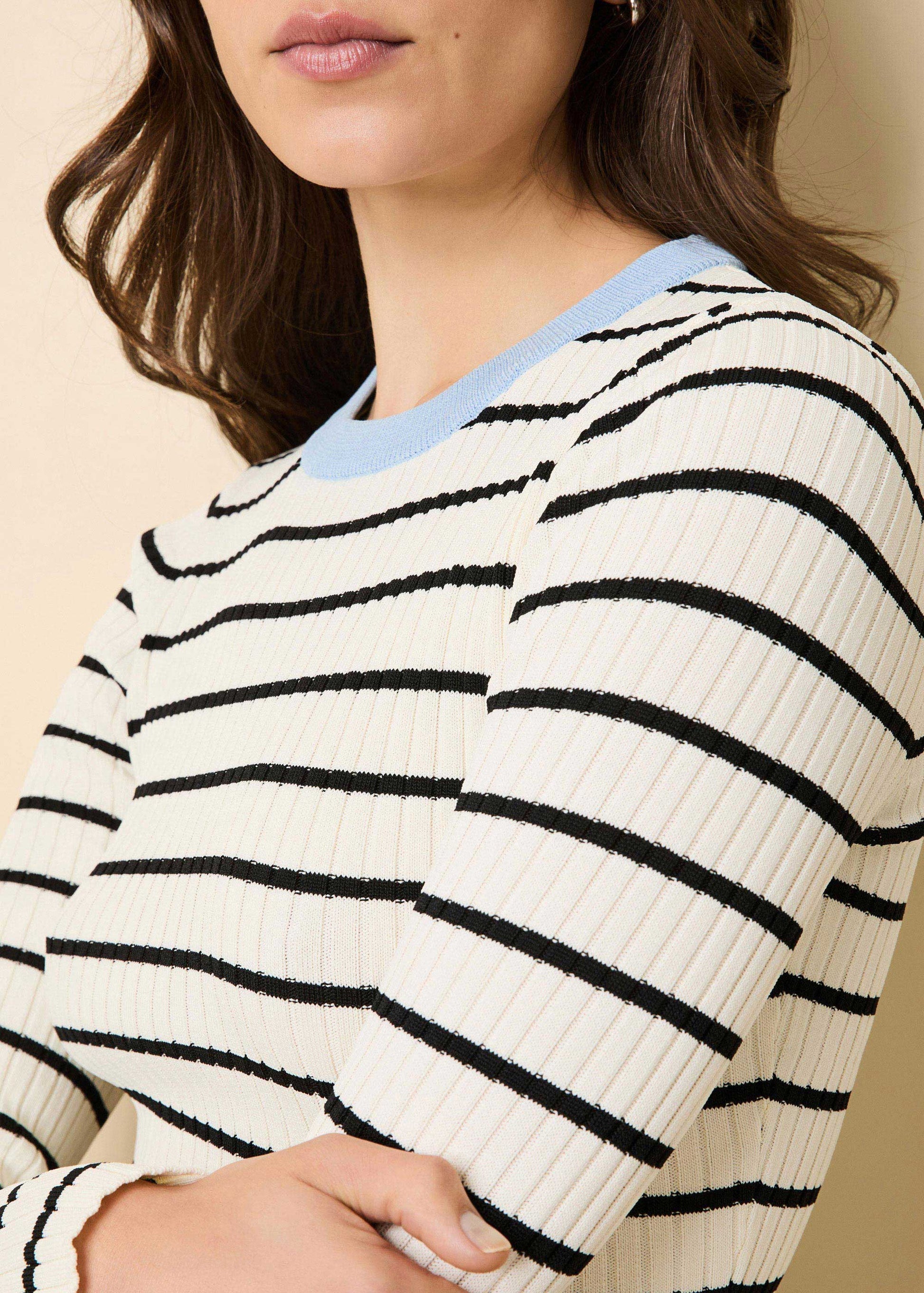 Dora Top Brule / Open Water - Solid & Striped