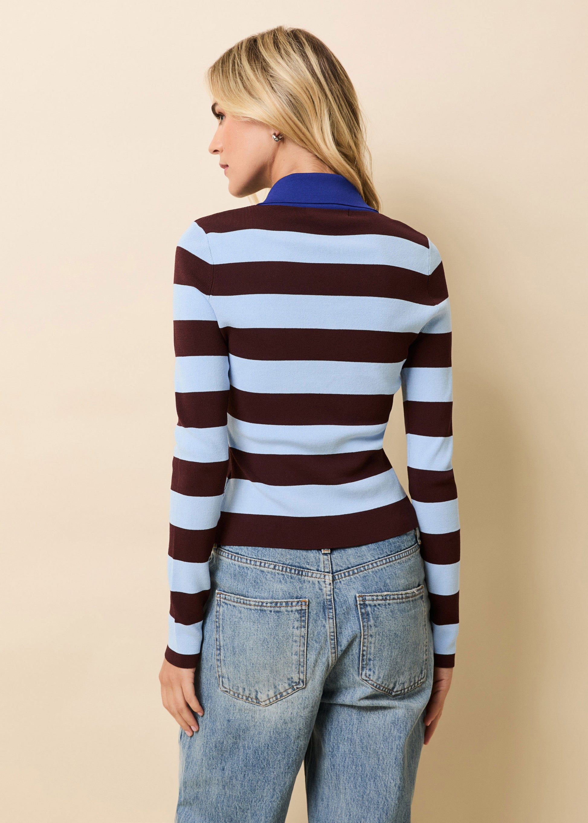 Debra Top Twilight / Raisin Brown - Solid & Striped