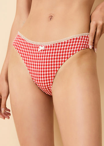 Daphne Bikini Red Gingham - Solid & Striped