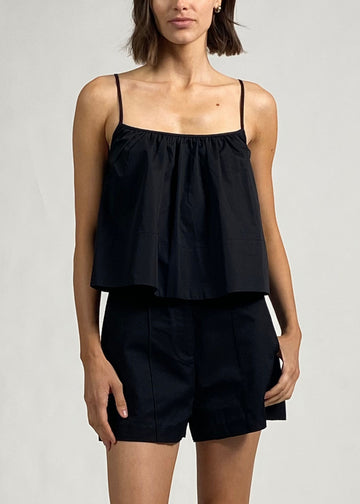 Maayan Top Noir - Solid & Striped