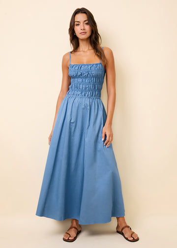 The Delta Midi Dress - Solid & Striped