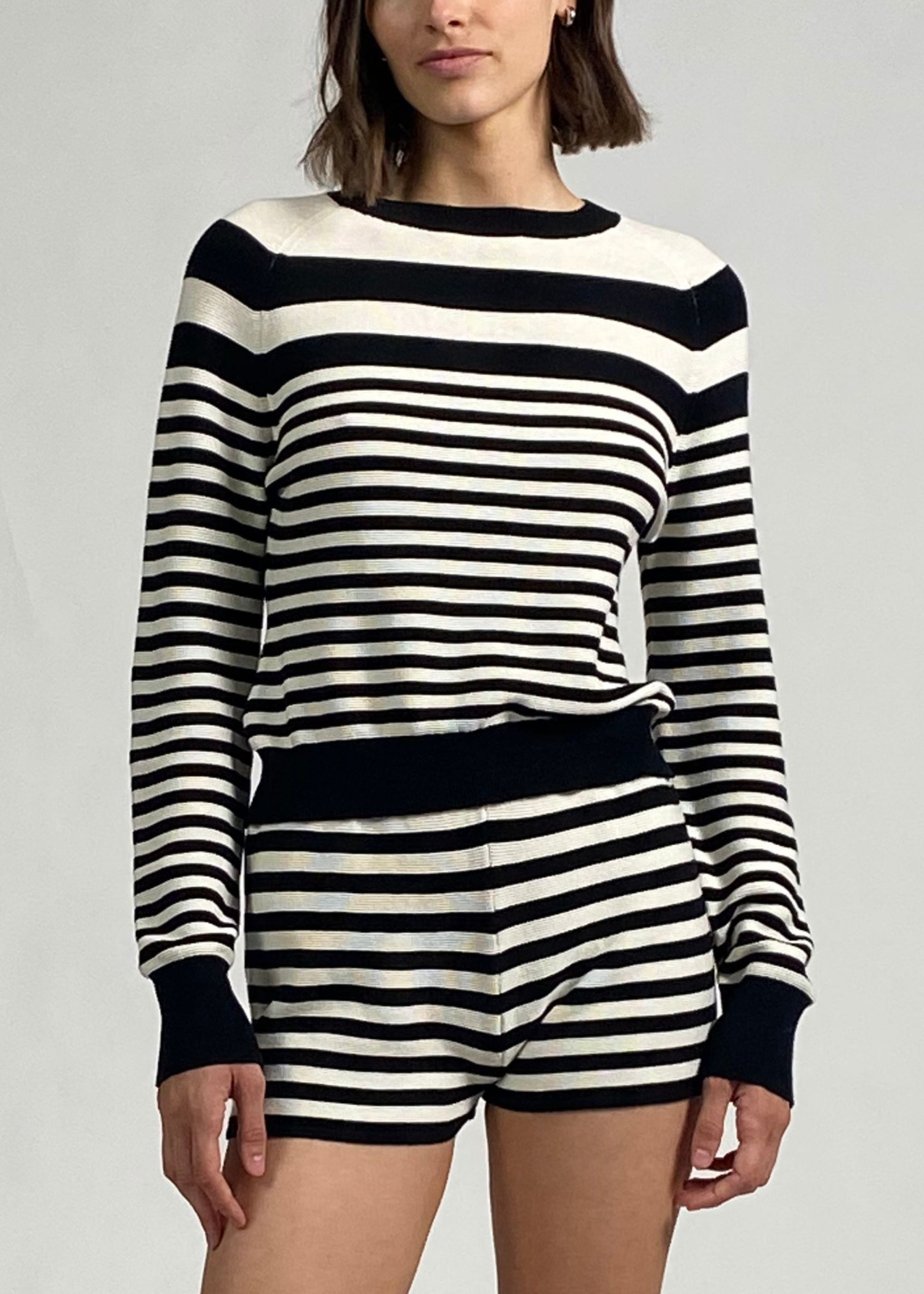 Celeste Short Noir / Brule Stripe - Solid & Striped