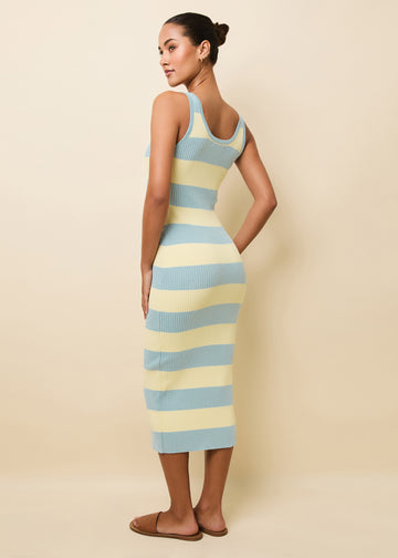 Nessa Dress Gelato Stripe Custard / Mint - Solid & Striped