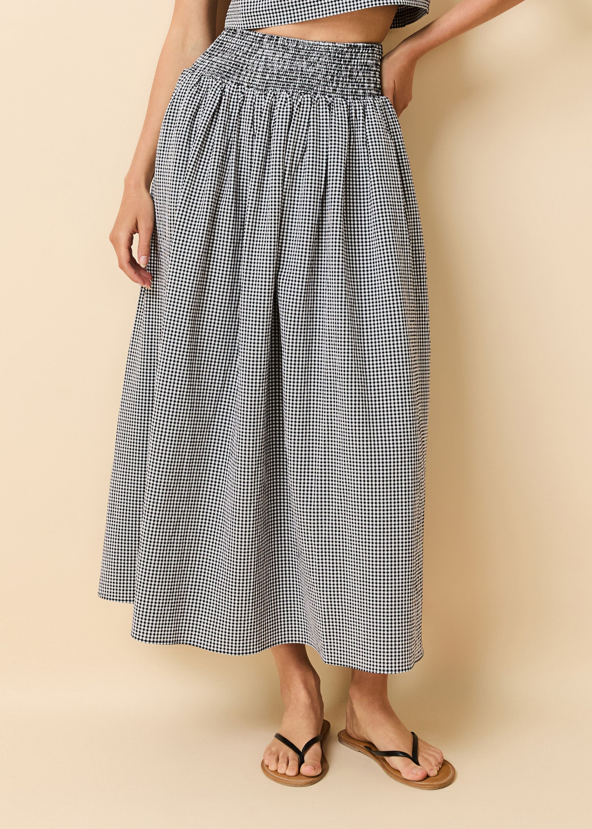 【as\"on】SORT STRIPE LONG SKIRT Full Poplin Maxi Skirt-Rich Emerald, Fine Stripe | Boden USA