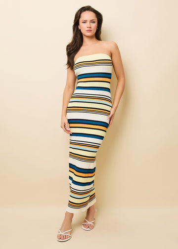 Caroline Dress Riviera Stripe - Solid & Striped