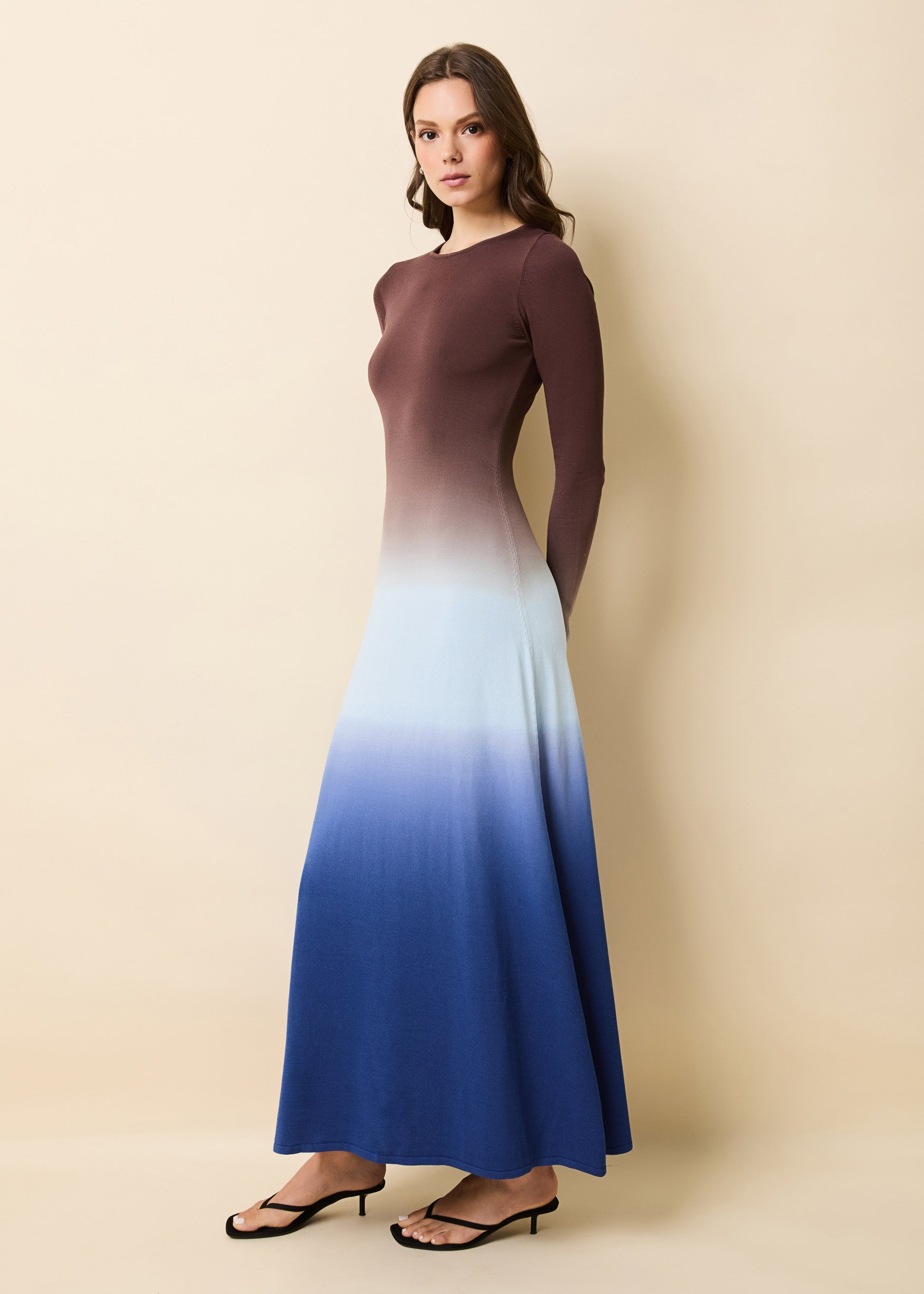 Dora Dress Ombre Twilight / Raisin Brown - Solid & Striped