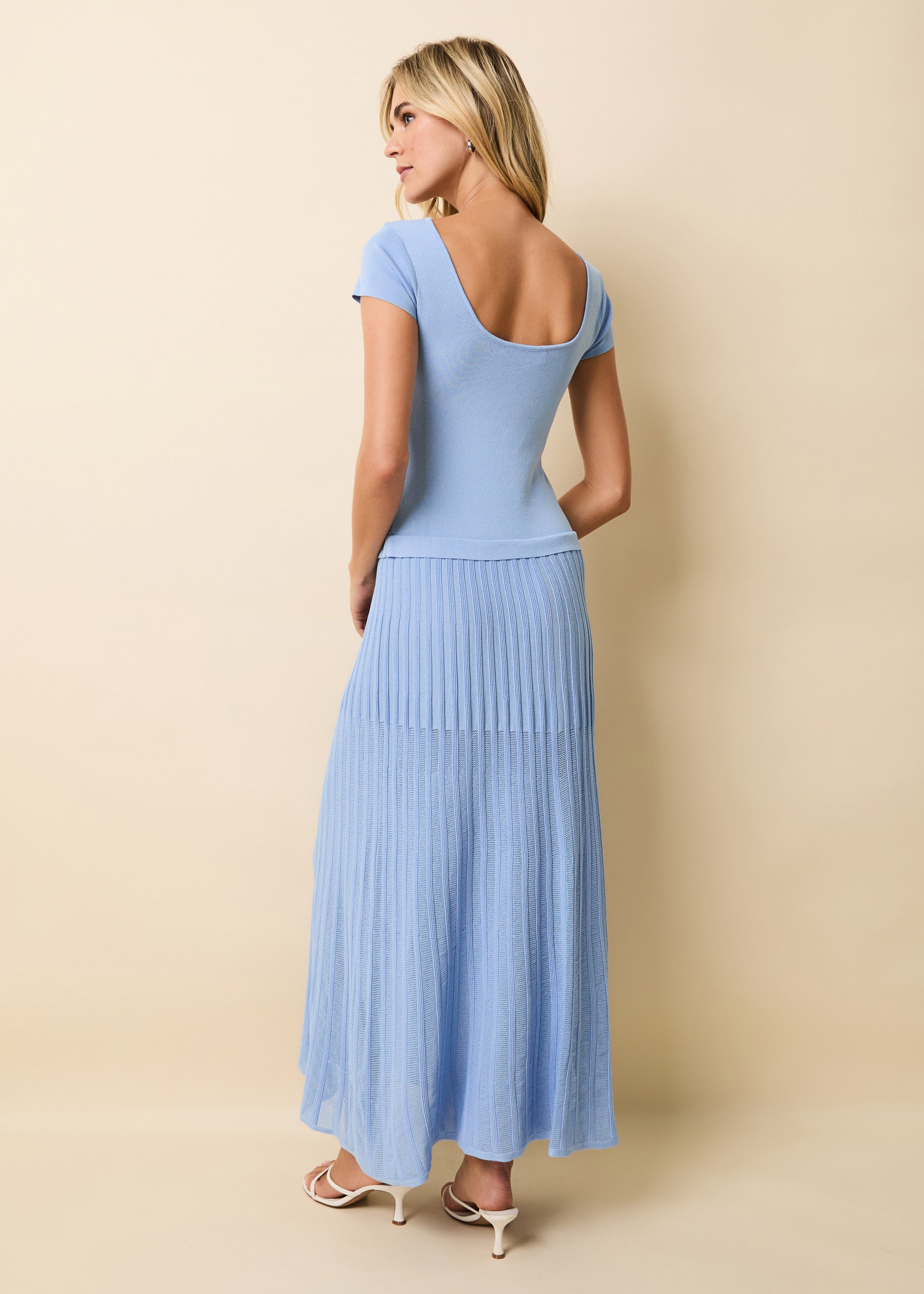 Bridget Dress Open Water - Solid & Striped