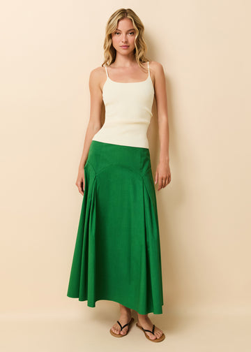Gael Skirt Tennis Green - Solid & Striped
