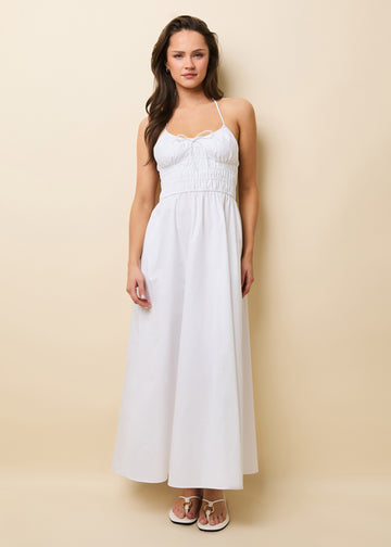 Lolita Dress Optic White - Solid & Striped