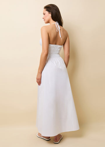 Lolita Dress Optic White - Solid & Striped