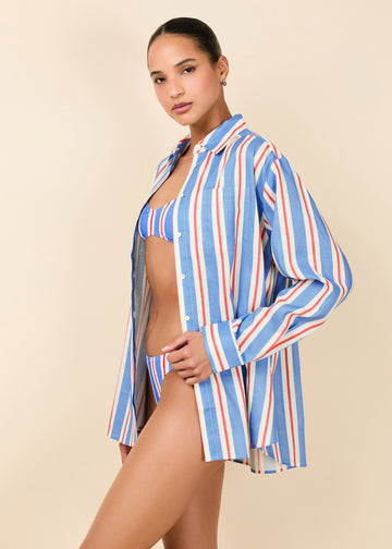 Avril Button Down Americana Stripe - Solid & Striped