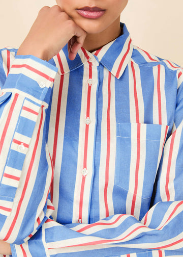 Avril Button Down Americana Stripe - Solid & Striped