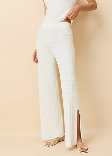 Logan Pant Optic White - Solid & Striped