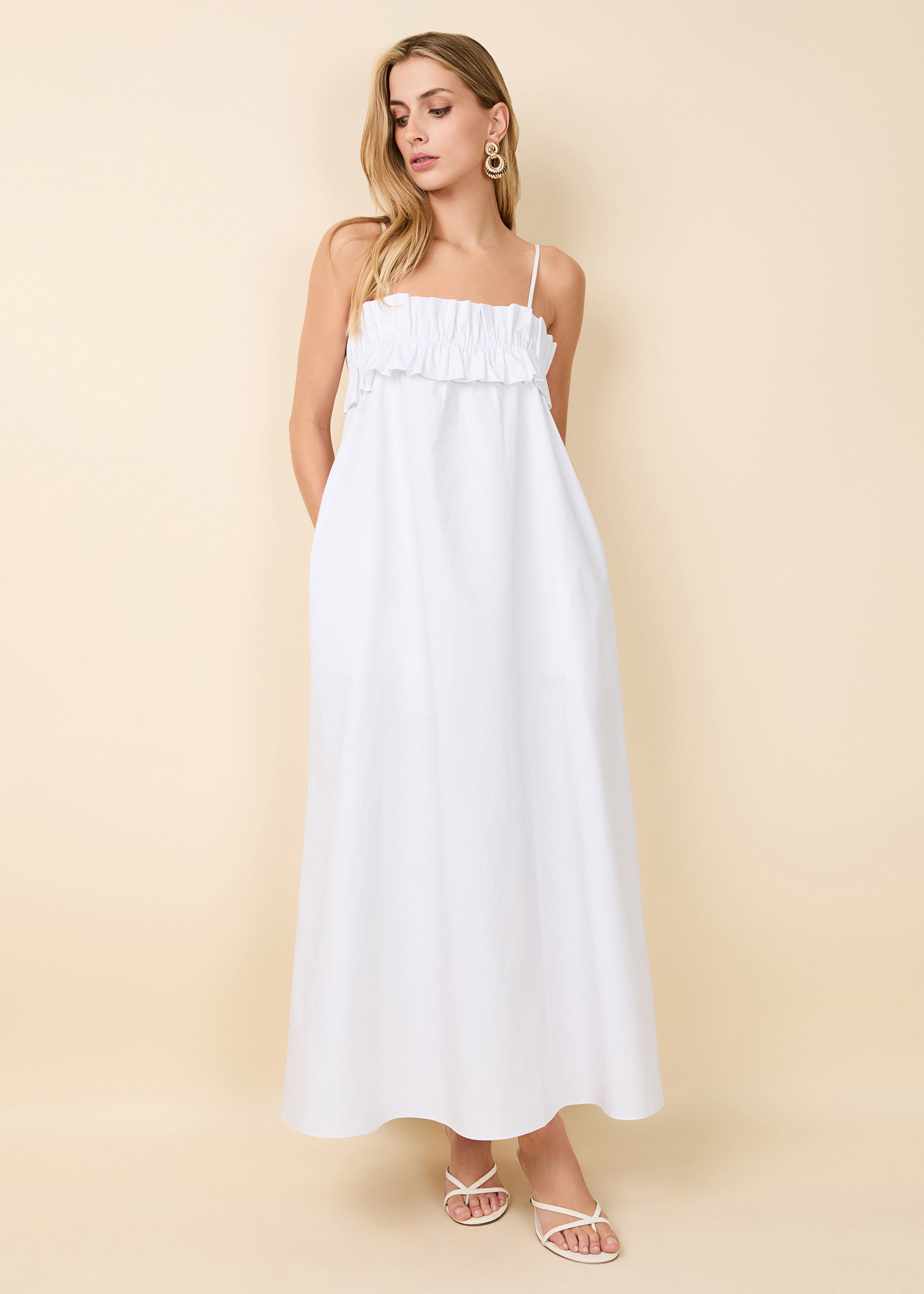 Sophie Dress Optic White | Solid & Striped