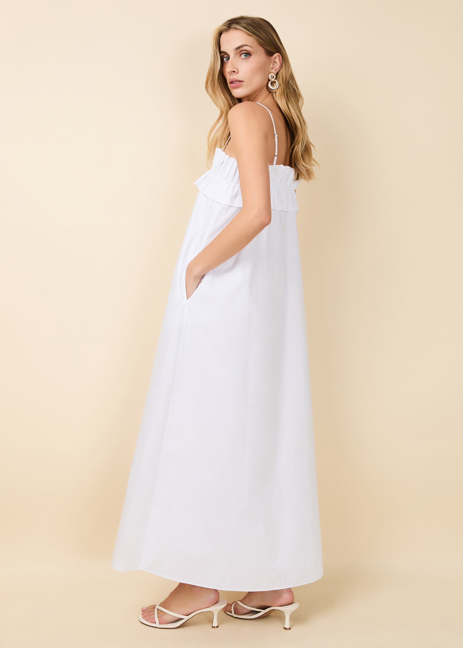 Sophie Dress Optic White - Solid & Striped