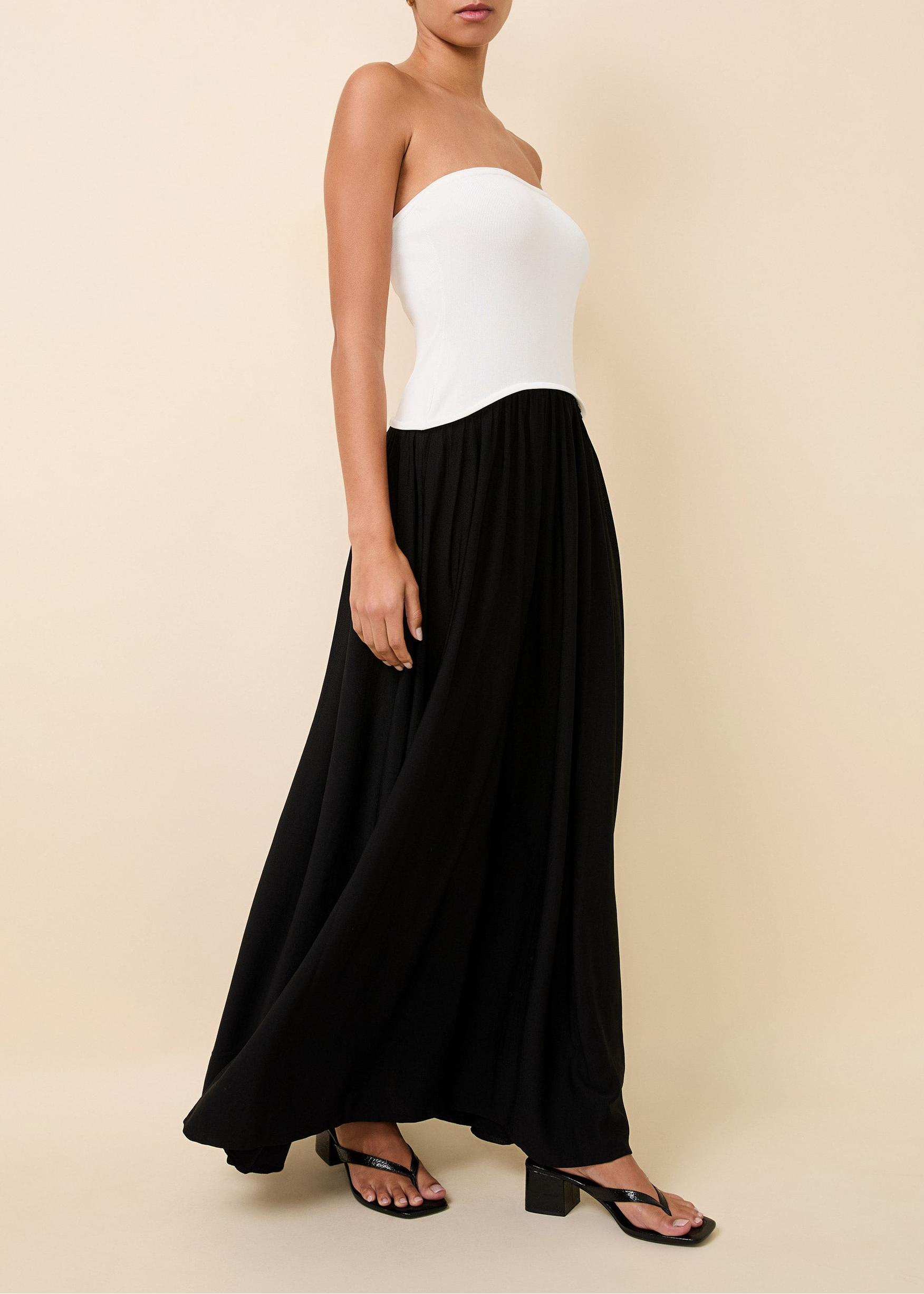 blue dress for baby girl The Strapless Soglio Dress in Noir