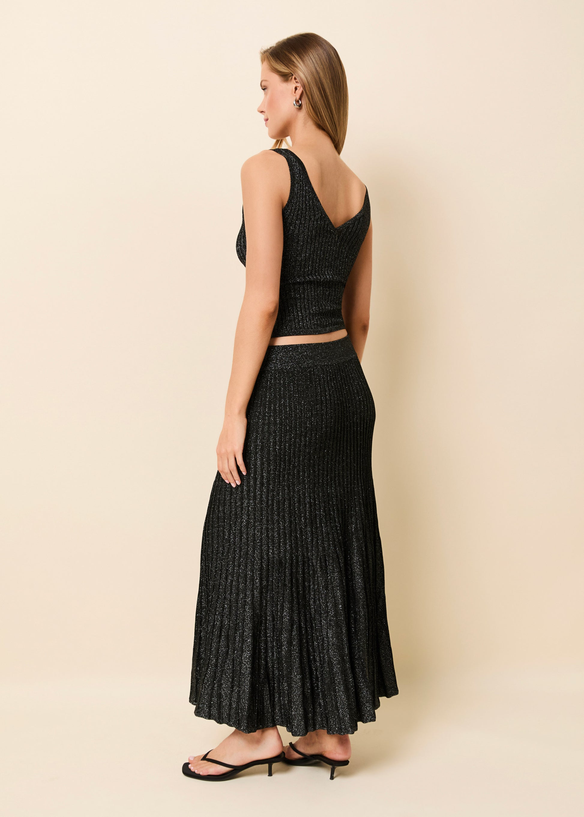 Theresa Skirt Noir - Solid & Striped