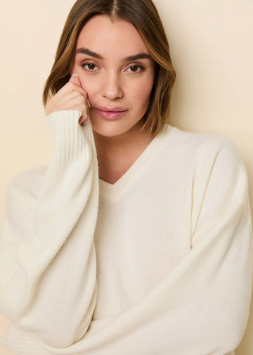 Reva Cashmere Sweater Brule - Solid & Striped