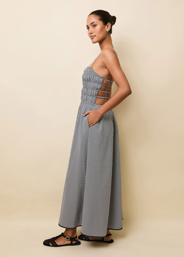 Delta Midi Dress Gingham - Solid & Striped