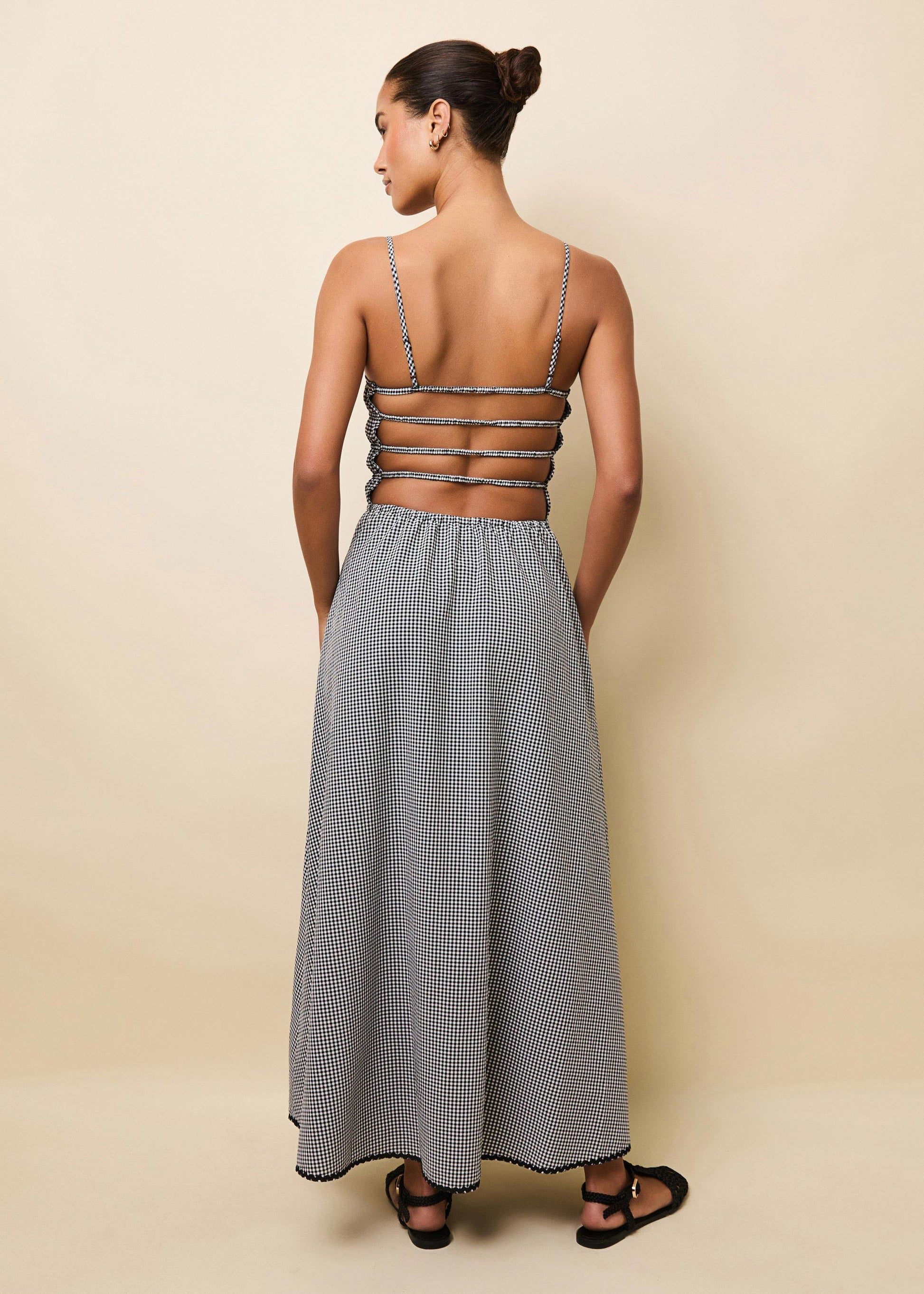 Delta Midi Dress Gingham - Solid & Striped