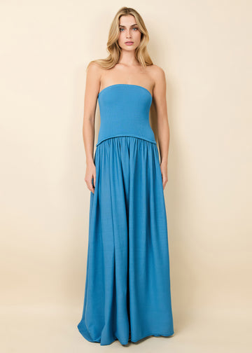 Strapless Soglio Dress French Blue - Solid & Striped