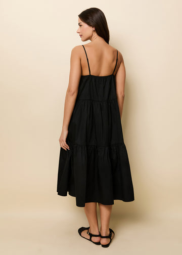 Addison Dress Noir - Solid & Striped