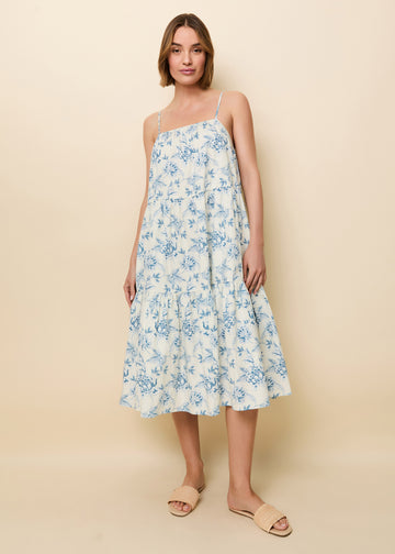 Addison Dress French Blue / Brule Toile - Solid & Striped