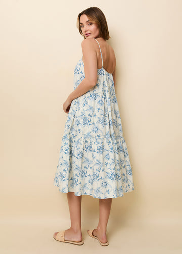 Addison Dress French Blue / Brule Toile - Solid & Striped
