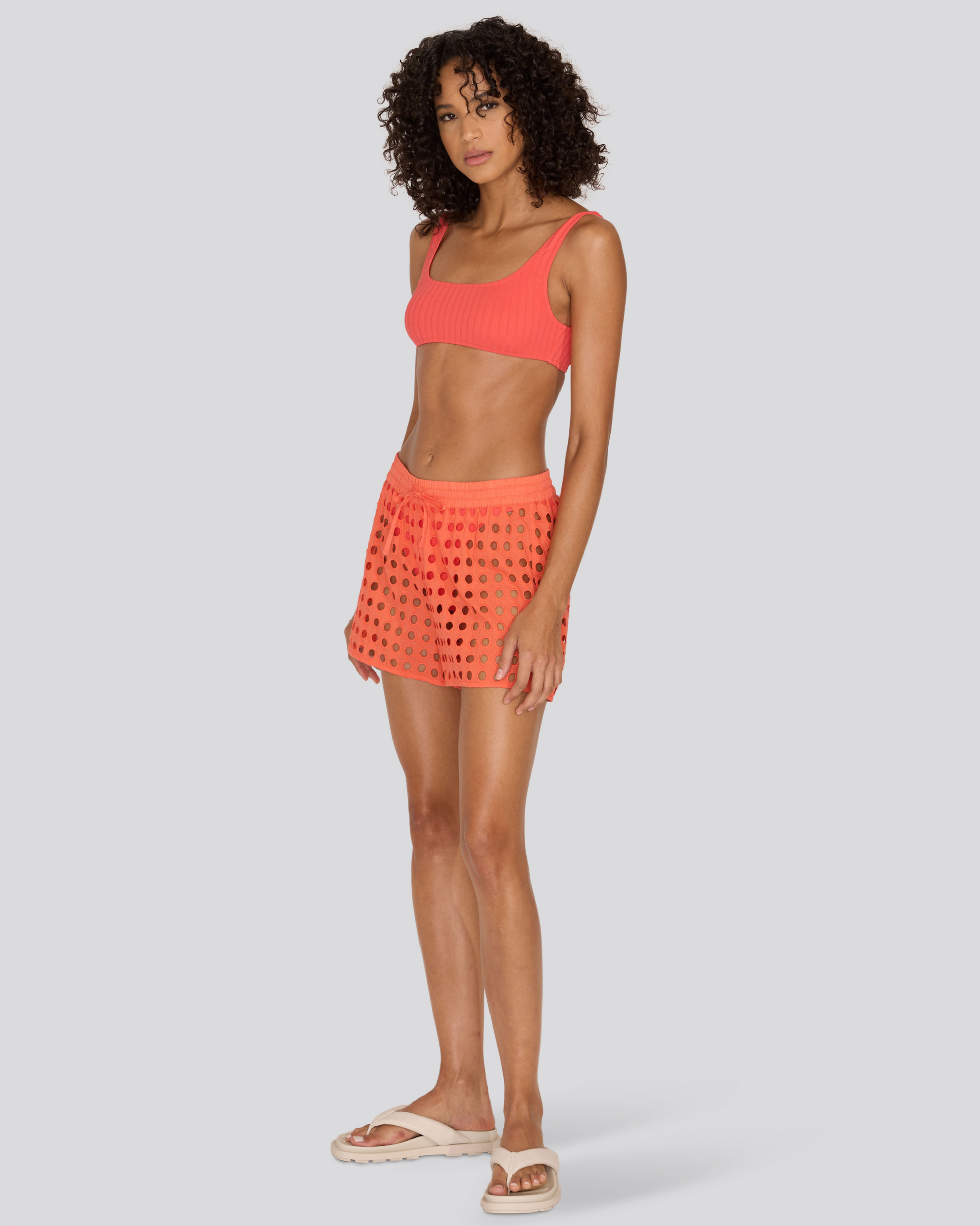 The Eyelet Charlie Short - Solid & Striped