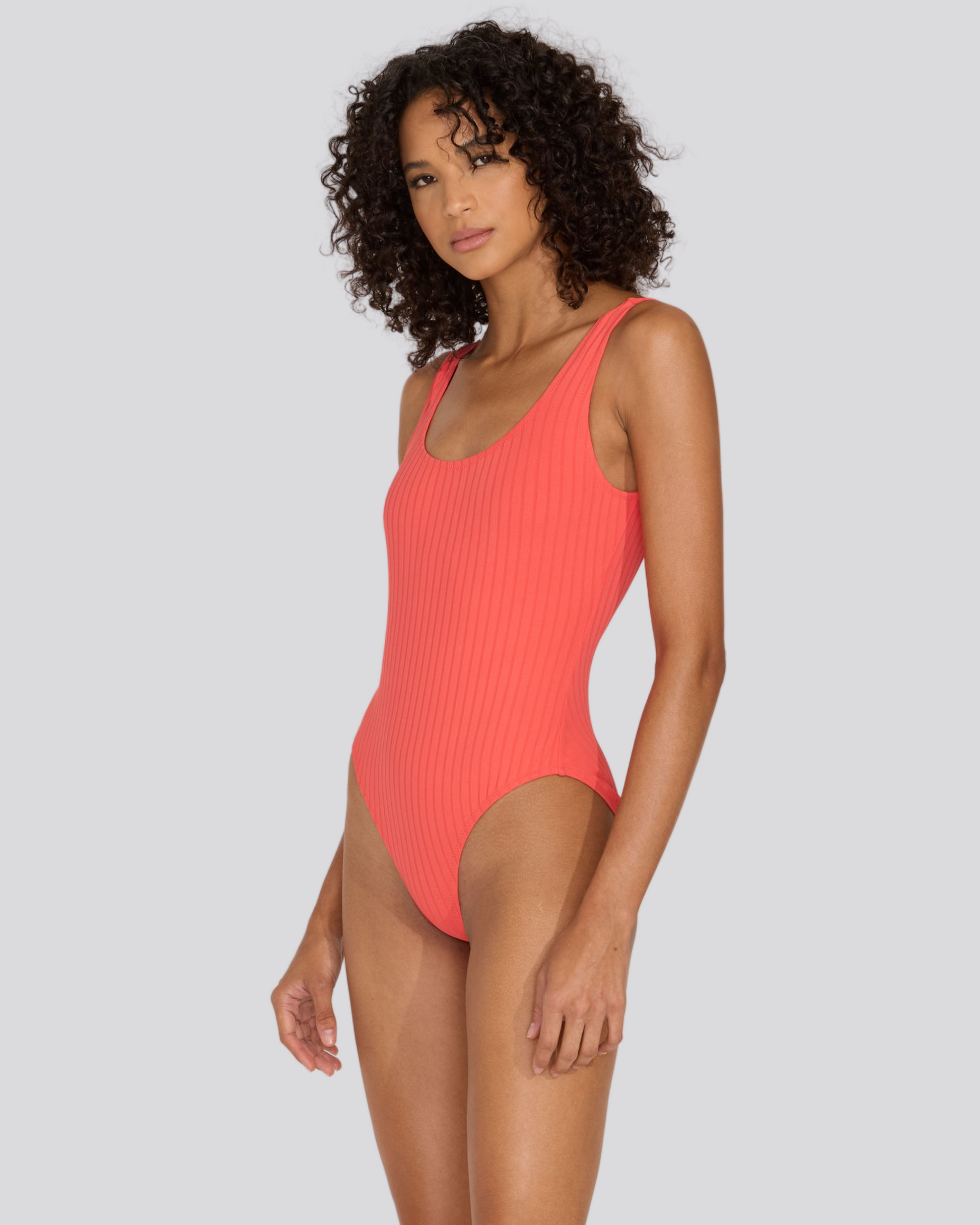 The Anne-Marie Ribbed One Piece - Solid & Striped