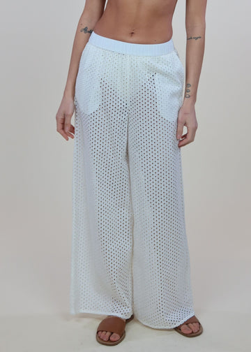 Delaney Pant Baby Eyelet Brule - Solid & Striped