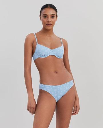 The Daphne Eyelet Bikini Top - Solid & Striped
