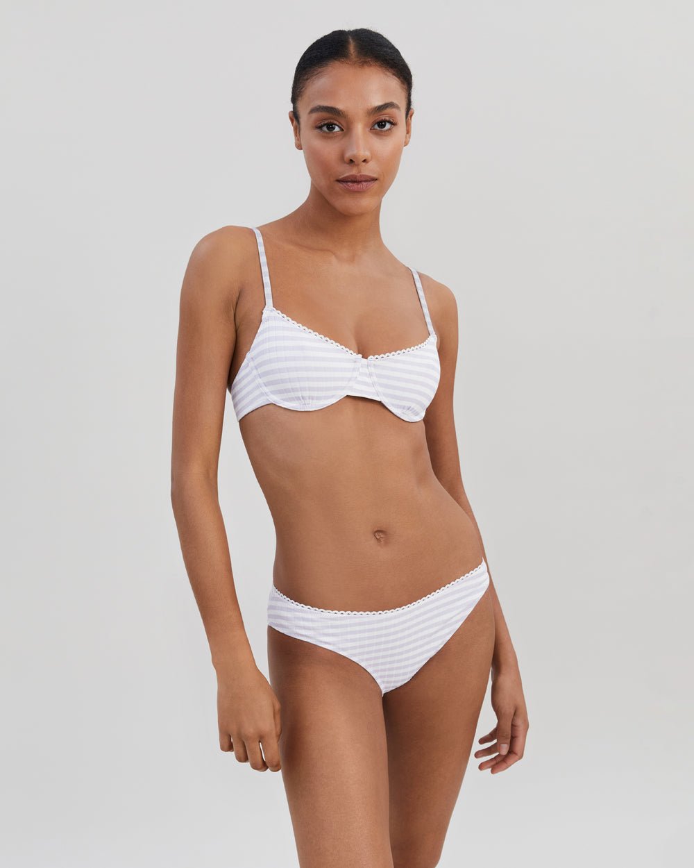 The Daphne Ribbed Bikini Bottom - Solid & Striped