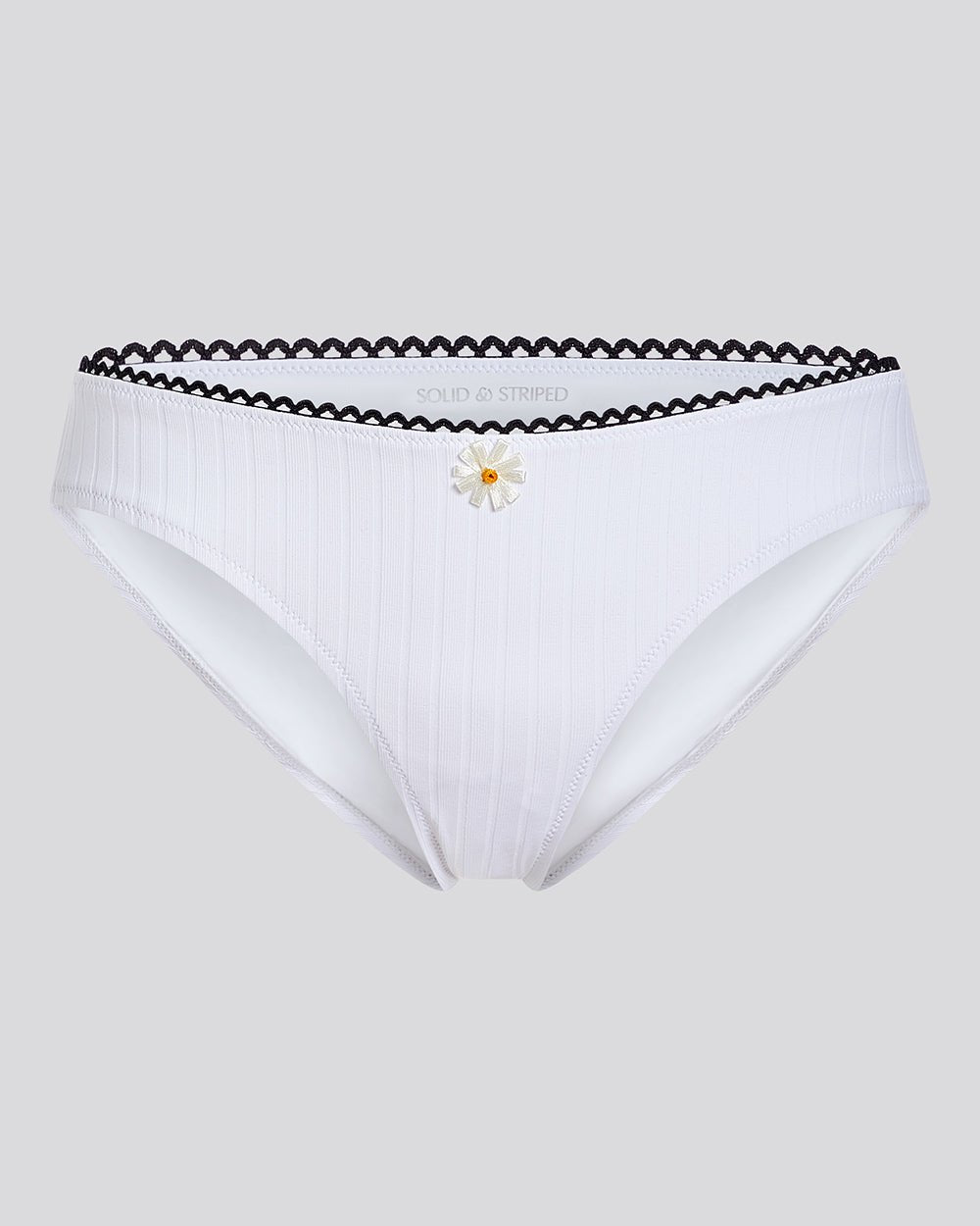 The Daphne Ribbed Bikini Bottom - Solid & Striped