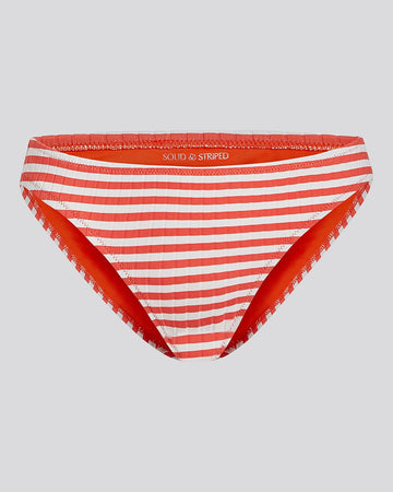 The Elle Ribbed Bikini Bottom - Solid & Striped