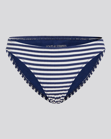 The Elle Ribbed Bikini Bottom - Solid & Striped