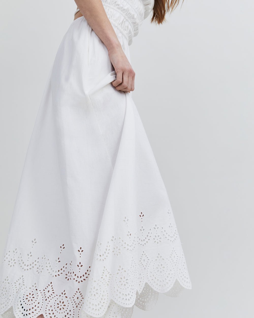 The Eyelet Delta Midi Dress - Solid & Striped