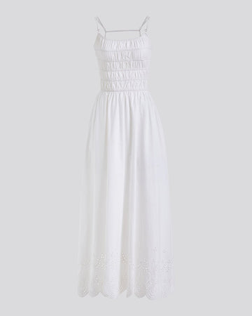 The Eyelet Delta Midi Dress - Solid & Striped