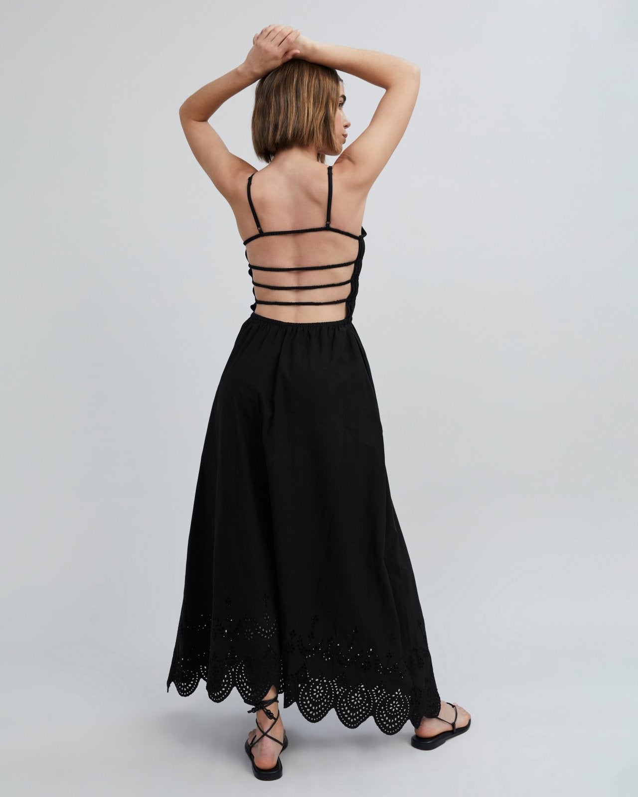 The Eyelet Delta Midi Dress - Solid & Striped