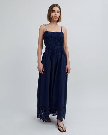The Eyelet Delta Midi Dress - Solid & Striped