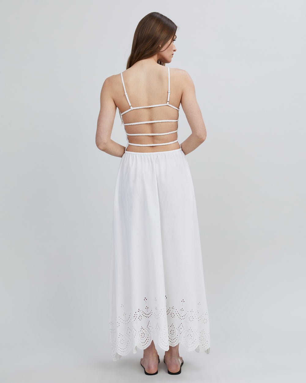 The Eyelet Delta Midi Dress - Solid & Striped