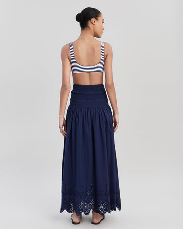 The Eyelet Zaria Skirt - Solid & Striped